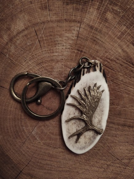 Брелок на оленьем рогу.  Рог лося. 