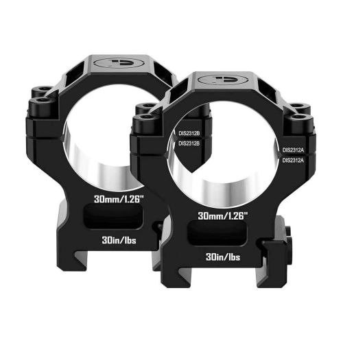 Кільця DISCOVERY SCOPE MOUNT RINGS 7075AL (30 мм) MEDIUM на PICATINNY. ВН - 17 мм