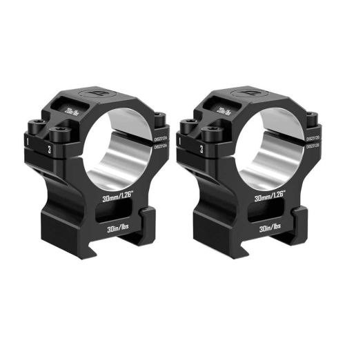 Кільця DISCOVERY SCOPE MOUNT RINGS 7075AL (30 мм) MEDIUM на PICATINNY. ВН - 17 мм