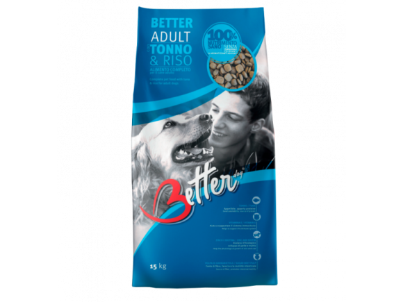 Сухий корм для дорослих собак з тунцем та рисом Better ADULTDOG Tuna&Rice. 15 кг