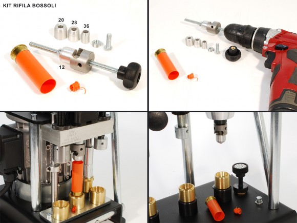 Триммер OMV Case trimmer-cutter 12ga RIFLATORE BOSSOLI KIT FOR 2 GAUGES
