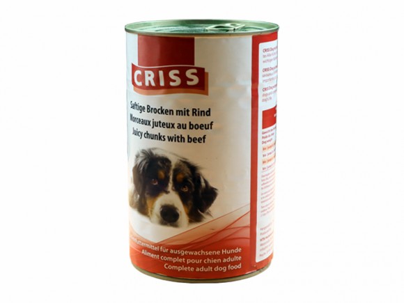 Соковиті шматочки яловичини. Консервований корм для собак. CRISS Rind. 1240 г Соковиті шматочки яловичини. Консервований корм для собак. CRISS Rind. 1240 г