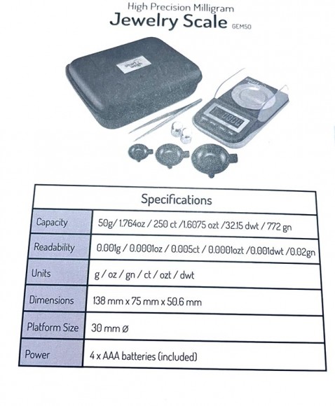 Высокоточные весы для пороха SmartWeigh Digital scales Gem-50-3 Smart Weigh USA