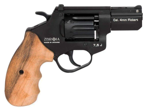 Револьвер Флобера ZBROIA PROFI-2.5" (чорний / дерево) Револьвер Флобера ZBROIA PROFI-2.5" (чорний / дерево)