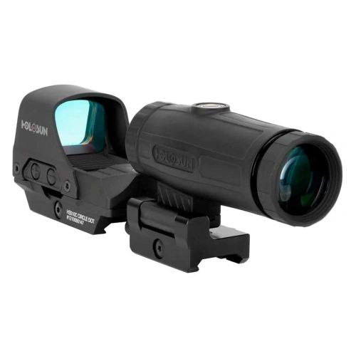 Коліматорний приціл HOLOSUN HS510C 2 MOA швидкознімний + збільшувачHOLOSUN HM3X 3X
