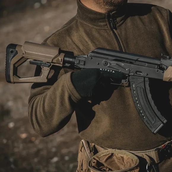 Приклад для гвинтівки ORION KEY-ARMA Milcom Hybrid регульований, Flat Dark Earth