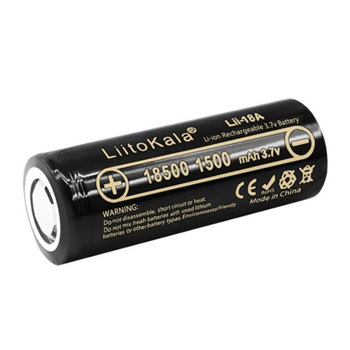 Акумулятор 18500, LiitoKala Lii-18A, 1500mah, ОРИГІНАЛ