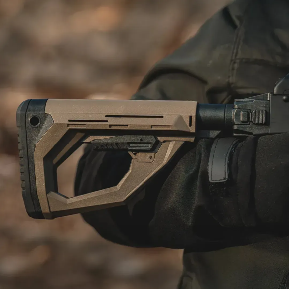 Приклад телескопічний SIRIUS KEY-ARMA Milcom Hybrid для гвинтівки 195 мм, Flat Dark Earth