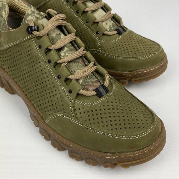 Кросівки військові літні олива + піксель 22093П