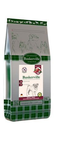 Сухой беззерновой корм для собак мелких пород Baskerville Adult Rind Getreidefrei kleine Rassen  7,5-20 кг