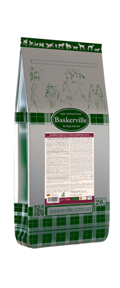 Сухий беззерновий корм для собак дрібних порід Baskerville Adult Rind Getreidefrei kleine Rassen  7,5-20 кг