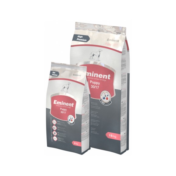 Сухой полнорационный корм для щенков, беременных и кормящих сук мелких и средних пород Eminent Puppy 30/17