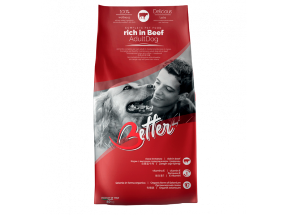 Сухий корм для дорослих собак з яловичиною Better ADULTDOG Rich in Beef. 10 кг Сухий корм для дорослих собак з яловичиною Better ADULTDOG Rich in Beef. 10 кг