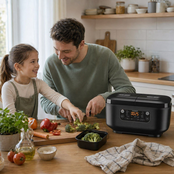 Мультиварка-рисоварка з двома чашами FITCOOKER сувід, 3 л, 10 програм