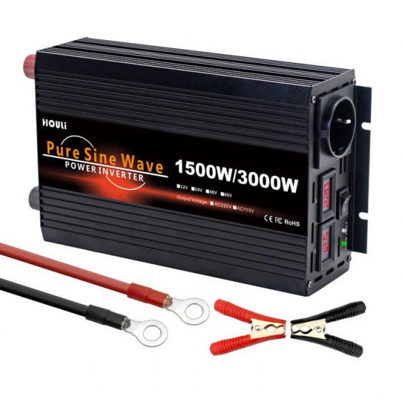 Інвертор з чистою синусоїдою Pure Sine Wave Power Inverter 1500W/3000W сертифікований СЄ