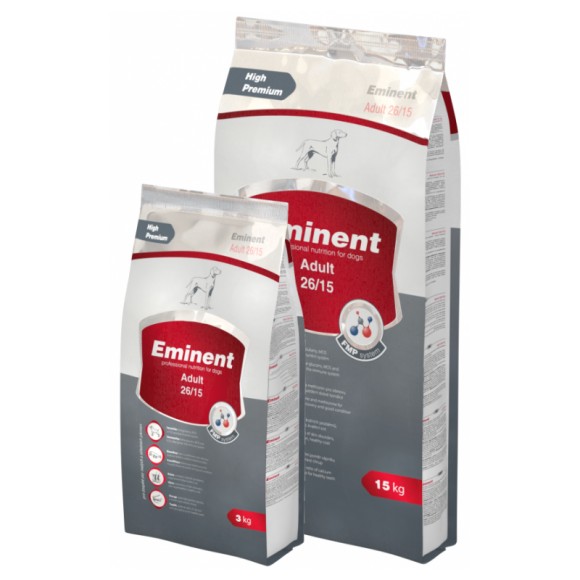Сухой полнорационный корм для взрослых собак Eminent Adult 26/15