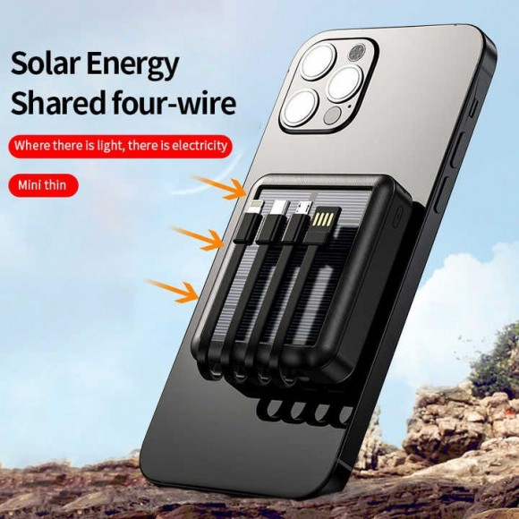 Зовнішній акумулятор (павербанк) із сонячною батареєю Huarigor HAPB-004 Solar Power Bank 20000мАг Зовнішній акумулятор (павербанк) із сонячною батареєю Huarigor HAPB-004 Solar Power Bank 20000мАг