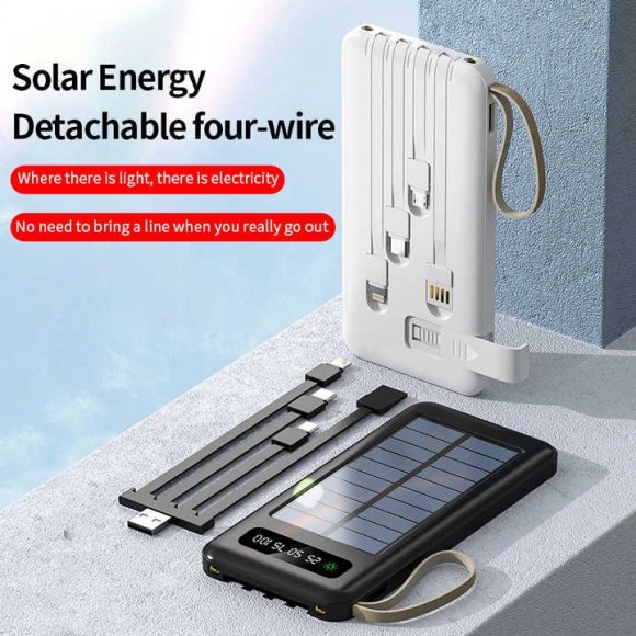 Зовнішній акумулятор (павербанк) із сонячною батареєю Huarigor HAPB-004 Solar Power Bank 20000мАг Зовнішній акумулятор (павербанк) із сонячною батареєю Huarigor HAPB-004 Solar Power Bank 20000мАг