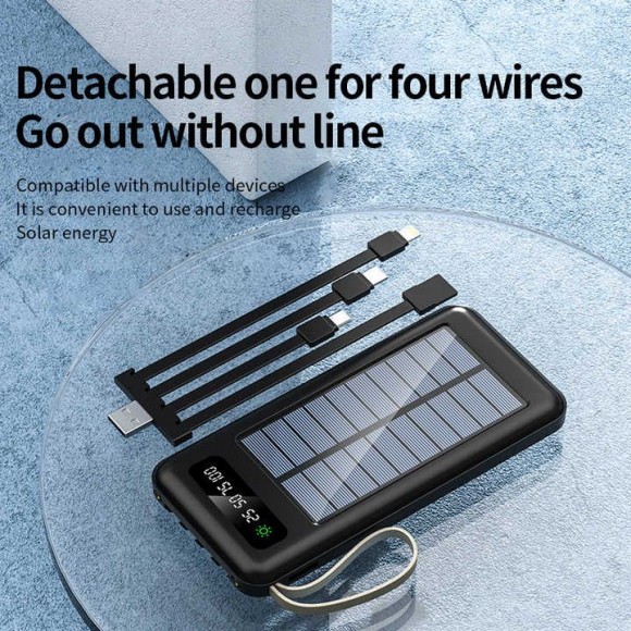 Зовнішній акумулятор (павербанк) із сонячною батареєю Huarigor HAPB-004 Solar Power Bank 20000мАг Зовнішній акумулятор (павербанк) із сонячною батареєю Huarigor HAPB-004 Solar Power Bank 20000мАг