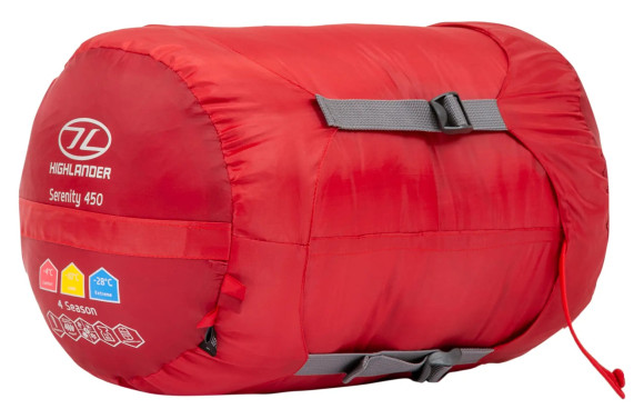 Спальний мішок Highlander Serenity 450/-10°C Red Left (SB187-RD) Спальний мішок Highlander Serenity 450/-10°C Red Left (SB187-RD)