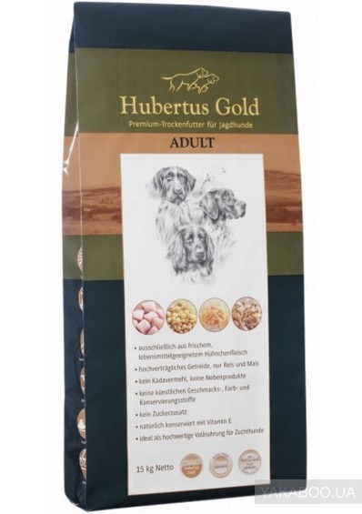 Сухий корм преміум-класу для дорослих активних собак Hubertus Gold Adult. 14 кг.