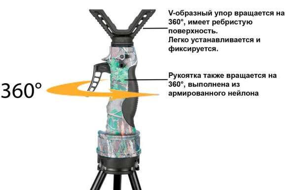 Трипод для стрільби Fiery Deer DX-004-01 Tripod Trigger stick Gen5 (90-165 см) Трипод для стрільби Fiery Deer DX-004-01 Tripod Trigger stick Gen5 (90-165 см)