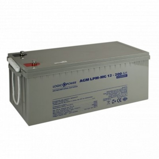 Акумуляторна батарея LogicPower LPM-MG 12В 200 Aг