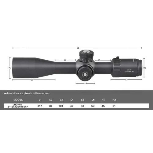 Приціл DISCOVERY OPTICS LHD-NV 3-12X42SFIR FFP (30 мм, з підсвічуванням) Приціл DISCOVERY OPTICS LHD-NV 3-12X42SFIR FFP (30 мм, з підсвічуванням)