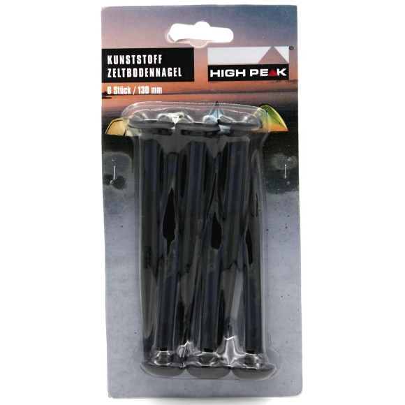 Кілки High Peak ABS Mushroom Peg 13 см 6 шт. Black (42216) Кілки High Peak ABS Mushroom Peg 13 см 6 шт. Black (42216)