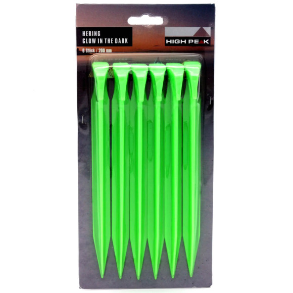 Кілки High Peak Glow in the Dark ABS Peg 20 см 6 шт. Luminous Green (42202) Кілки High Peak Glow in the Dark ABS Peg 20 см 6 шт. Luminous Green (42202)