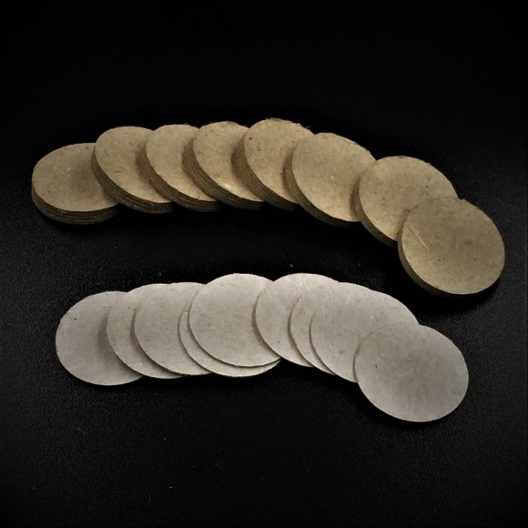 Картонні прокладки на порох та дріб (50 шт. на порох, 50 шт. на дріб)