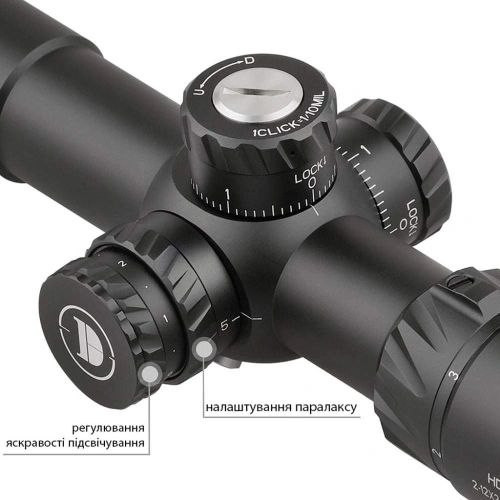 Приціл DISCOVERY OPTICS HD 2-12X24 SFIR FFP (30 мм, з підсвічуванням)